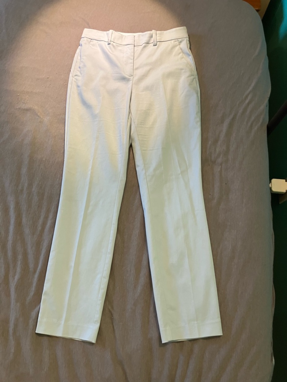 H&M Cream Straight-Leg Dress Pants